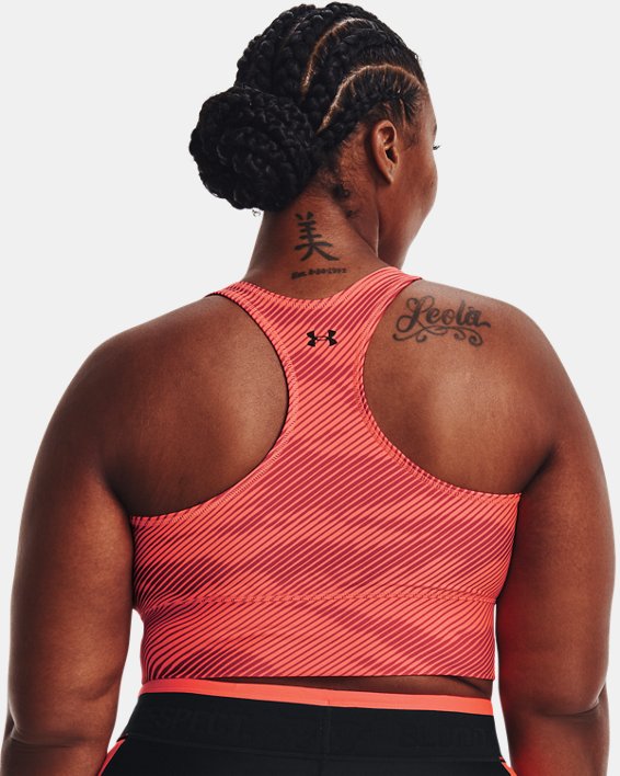 Soutien-gorge de sport Project Rock HeatGear® pour femme, Orange, pdpMainDesktop image number 6